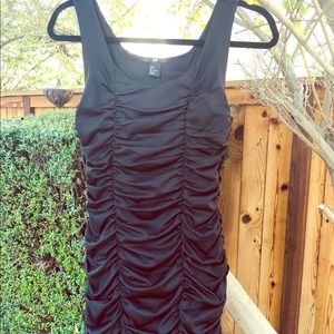 H&M Black ruched style dress